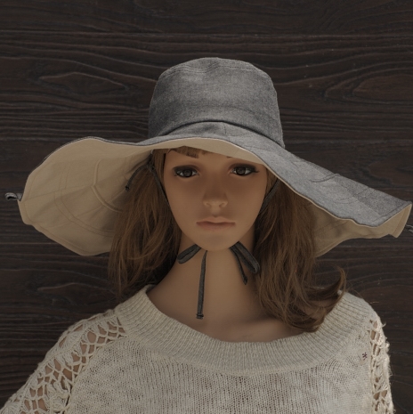 17cm large brim hat sun hat sun sunbonnet female summer anti-uv big along the cap female folding