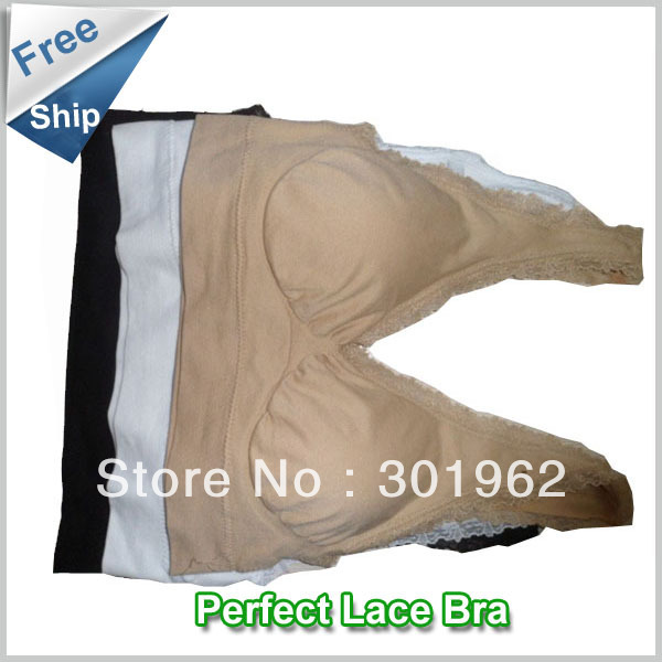 180pcs/lot(60sets) by dhl!!!with lace genie Bra,seamless bras with removeable pads various sizes,only one set sale(OPP bag)