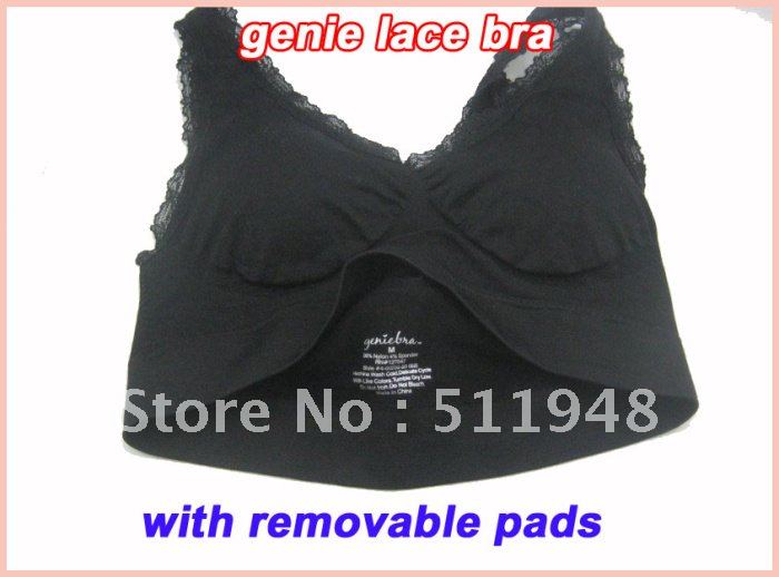180pcs/lot  by dhl!!!with lace genie Bra,seamless bras with removeable pads various sizes(OPP bag)