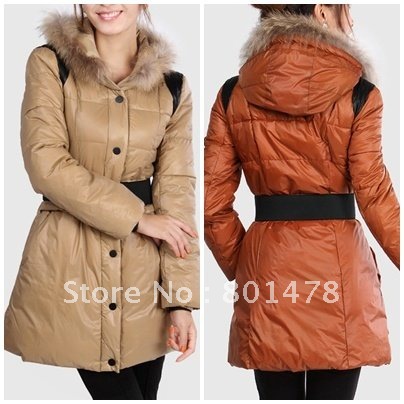 183 78 2012 winter medium-long slim waist slim hooded thermal wadded jacket outerwear 818