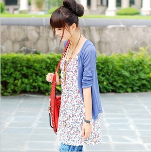 1855 2013 new arrival gentlewomen elegant cardigan twinset one-piece dress