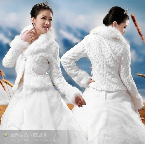18New White Wedding Faux Fur Shrug Wraps Bridal Special Occasion Shawls