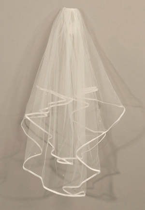 $19.9 Only!!! High quality 2T soft material waist length white/ivory wedding bridal veils