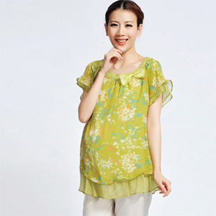 198 maternity chiffon top short-sleeve maternity top 22828