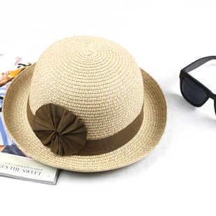 1pc Beach strawhat summer sun-shading sunscreen sun hat women's hat flower big dual dome