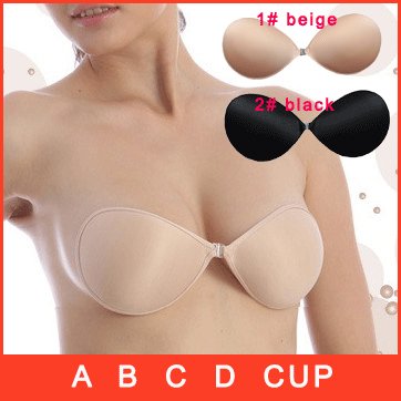 1pc Beige color A/B/C/D CUP Strapless Women's Invisible Self-Adhesive Silicone Bra, Free shipping