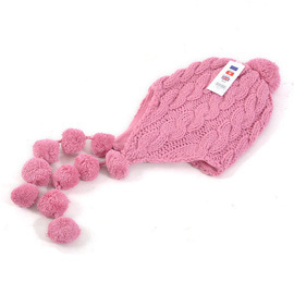 1pc Handmade female winter hat knitted twisted , dsmv ball knitted hat ear protector cap