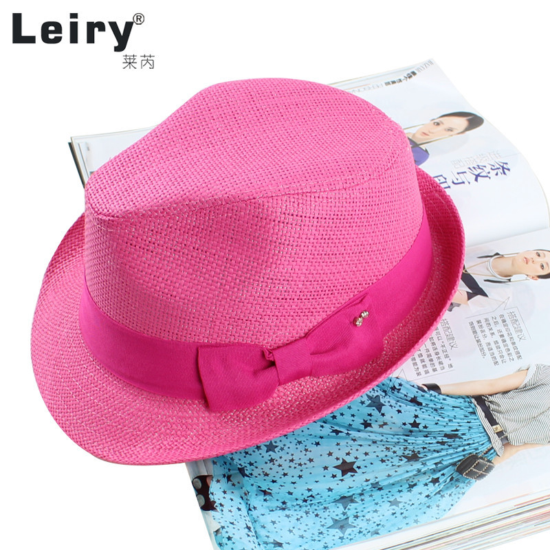 1pc Leiry fashion hat summer strawhat fedoras jazz hat beach cap sun hat lovers hat