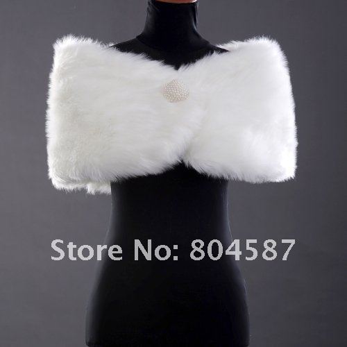 1pc Retail! Grace Karin Faux Fur shawl for wedding Bridal Wrap Shawl Stole Tippet Jacket CL2616