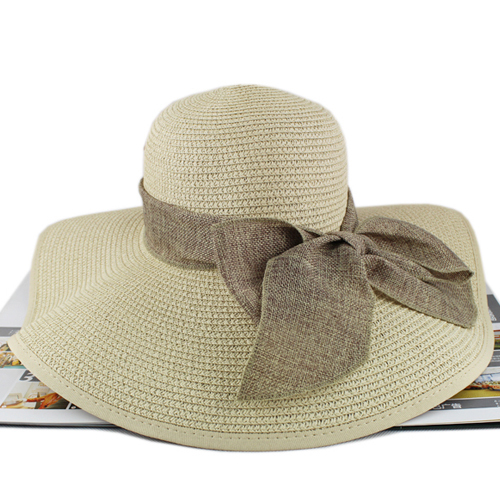 1pc Strawhat beach sunbonnet sunscreen large brim beach hat women's hat female summer sun hat