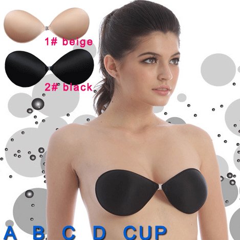 1pc Women's Invisible Self-Adhesive Strapless Silicone Breast Bra, 2 Colors A/B/C/D CUP, Free shipping