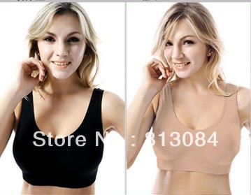 1pcs Bra with removable pad, Sexy Seamless two layer ahh sport Genie leisure vest bra SHAPER Push Up-No box(opp bag)