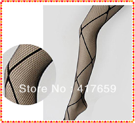 1pcs Fashion Sexy Black Fishnet Stocking Cross Net Tights Pantyhose Free shipping