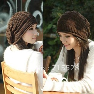 1pcs,Korean version of popular folding cap,Winter hat,Fashionable men and women knitting wool cap,4color,Free shipping