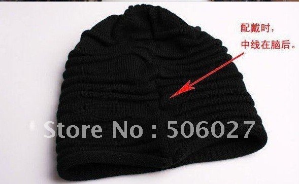 1pcs,Korean version of popular folding cap,Winter hat,Fashionable men and women knitting wool cap,4color,Free shipping.