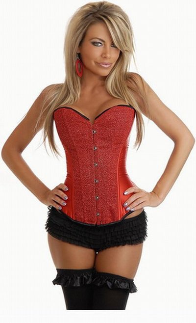 1pcs/Lot 2011 New Hot Red Sexy Corsets & Bustiers Corset+G-string Lingerie dress 828 s-M