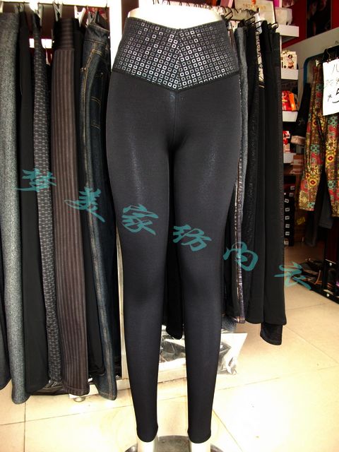 2 12 fleecy 8610 black fashion warm pants black