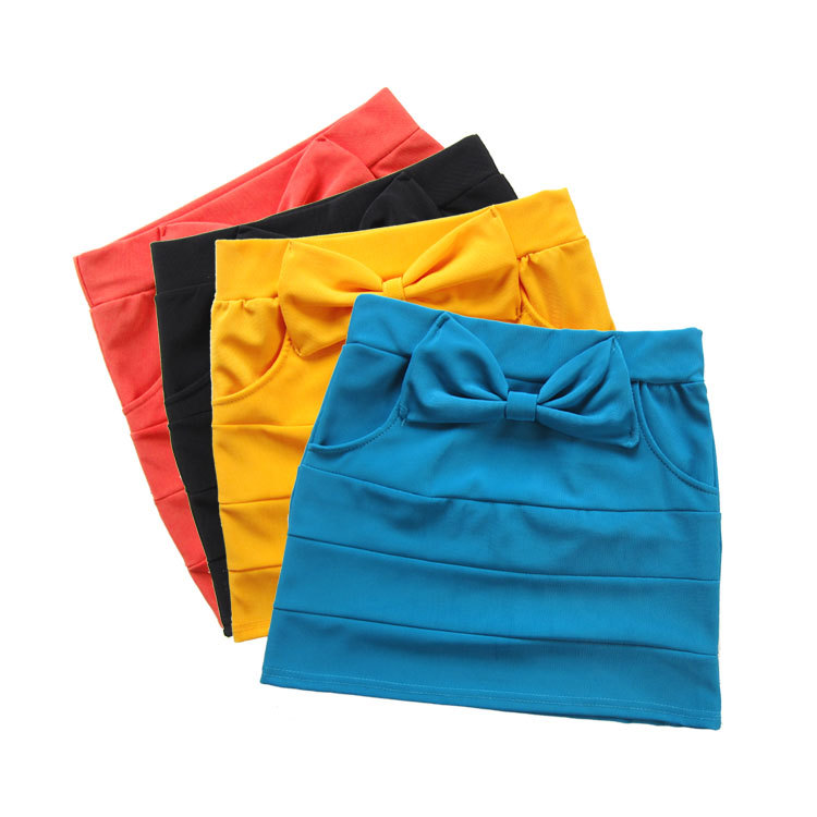 2 ! 1822 three-color brief all-match elegant bow waist decoration mosaic slim hip short skirt Leather fashion