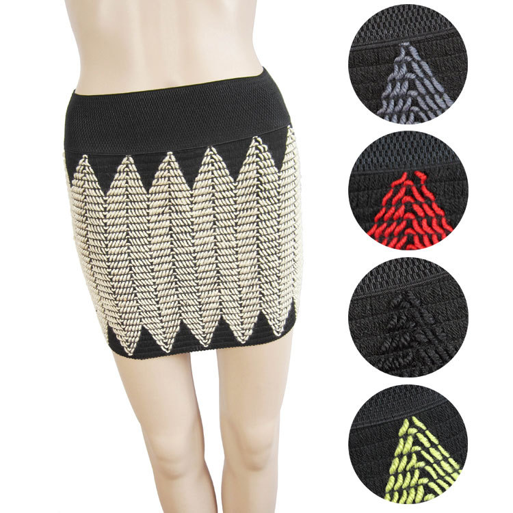 2 ! 2012 autumn and winter sexy geometry yarn tight slim hip skirt miniskirt small bag skirt 3638 Leather fashion