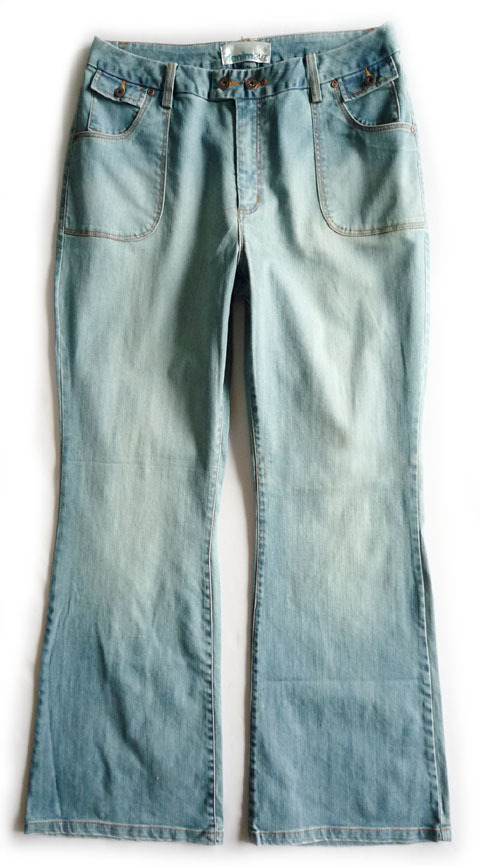 2 chiban 4 - 3 chiban 4 plus size plus size lengthen Women spring and autumn denim bags denim trousers