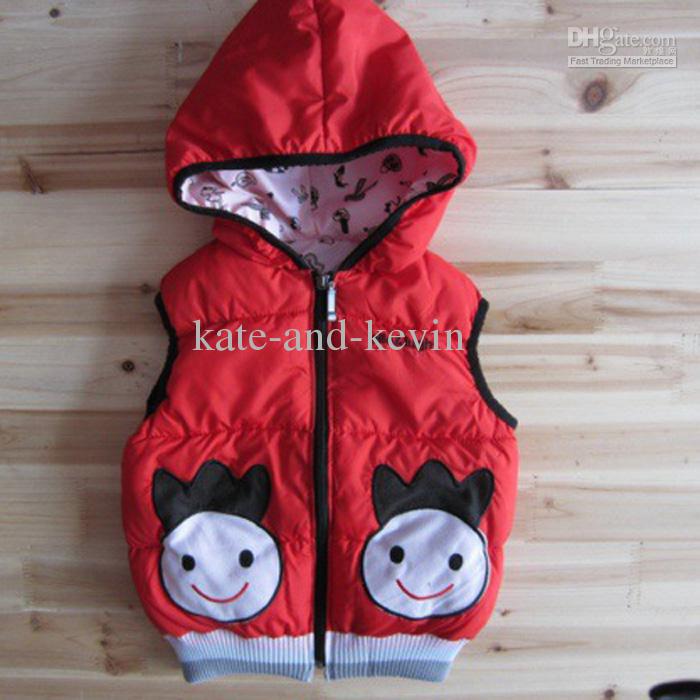 2 colors baby clothes vest for Spring/Autumn cotton thick coat