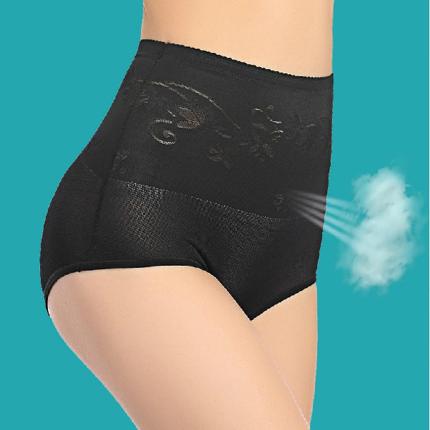 2 comfortable women's high waist beauty care body shaping pants abdomen drawing butt-lifting breathable panties
