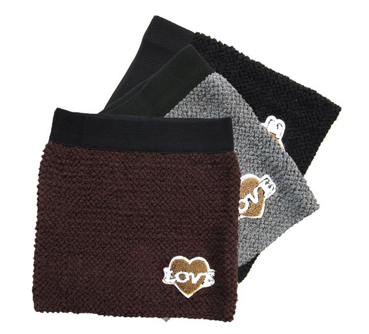 2 ! elastic excellent knitting wool small bag skirt mini ultra-short slim hip skirt 926 love heart Leather fashion