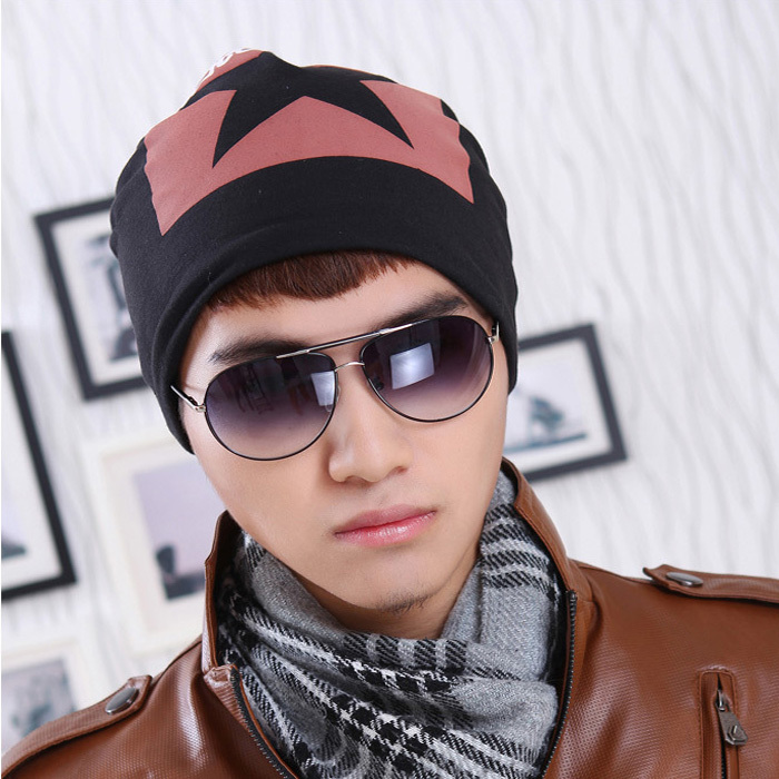 2 five-pointed star turban hat hiphop cap autumn and winter hat air conditioning