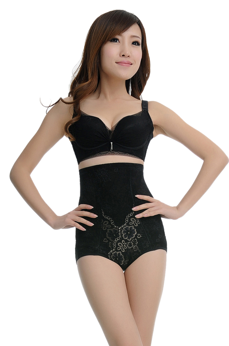 2 high waist abdomen drawing butt-lifting body shaping pants slimming pants roll-up hem