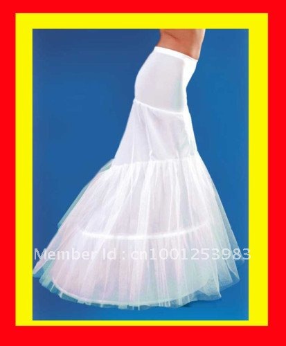 2 hoop Fishtail/Mermaid Wedding Petticoat Bridal Petticoat Crinoline Slip Underskirt Wedding Dress Bridal Accessories Hot sale