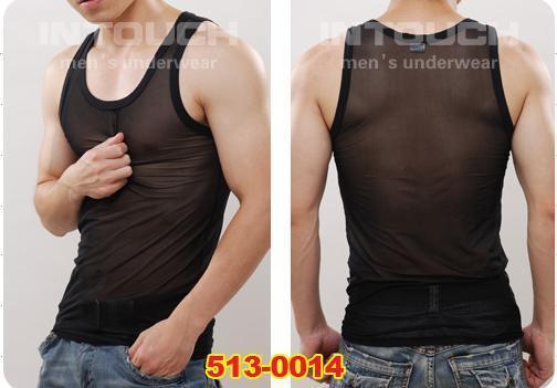 2 intouch male vest net vest black 513 - 0014