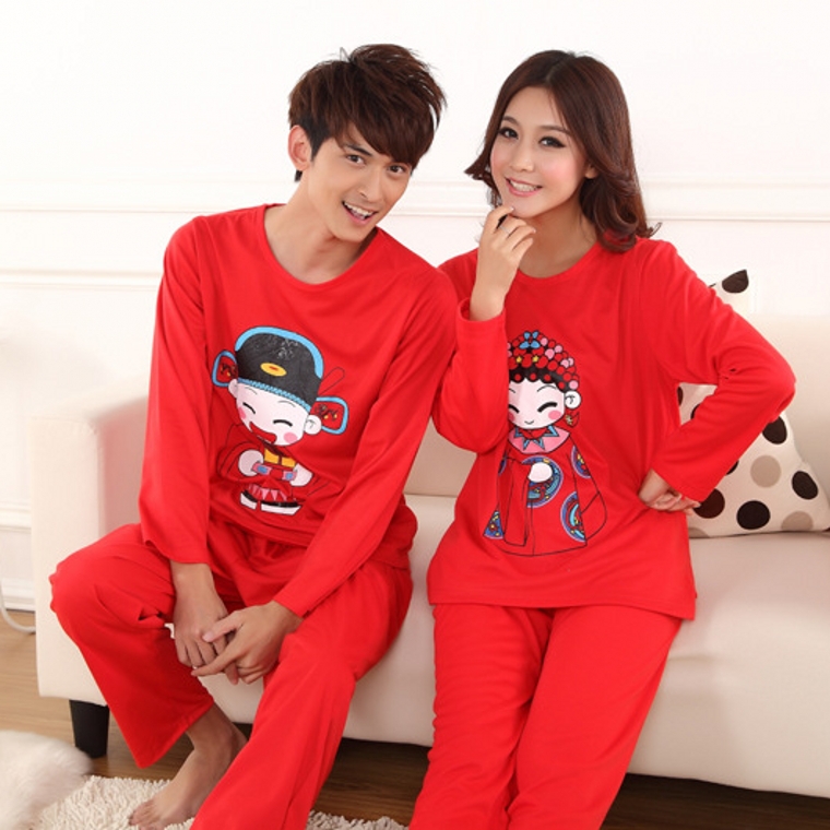2 lounge autumn lovers sleepwear winter ceremonized sistance unique female long-sleeve