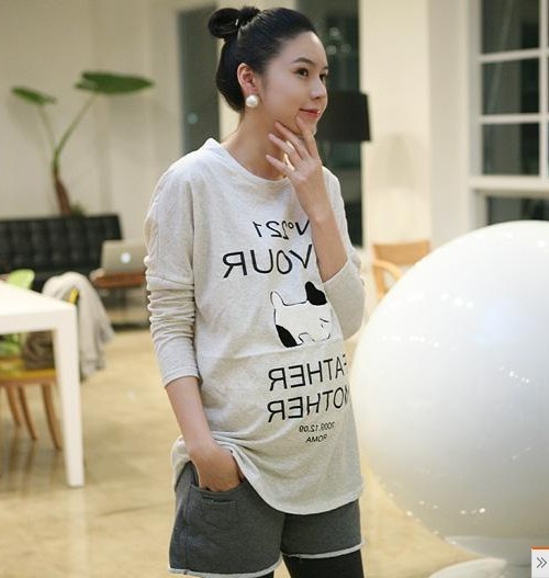 2 maternity clothing autumn fashion autumn dog maternity sweatshirt maternity top
