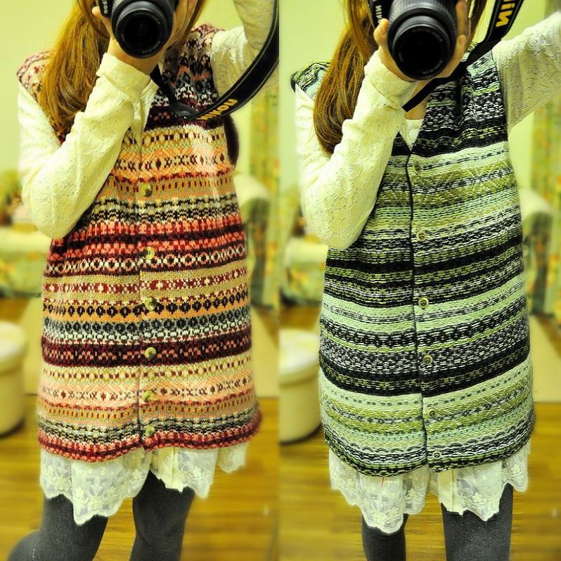 2 national trend plus size wool sweater long design thermal vest sweater