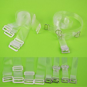 2 Pairs Womens Comfort Detachable Adjustable Invisible Clear Bra Straps New 6595