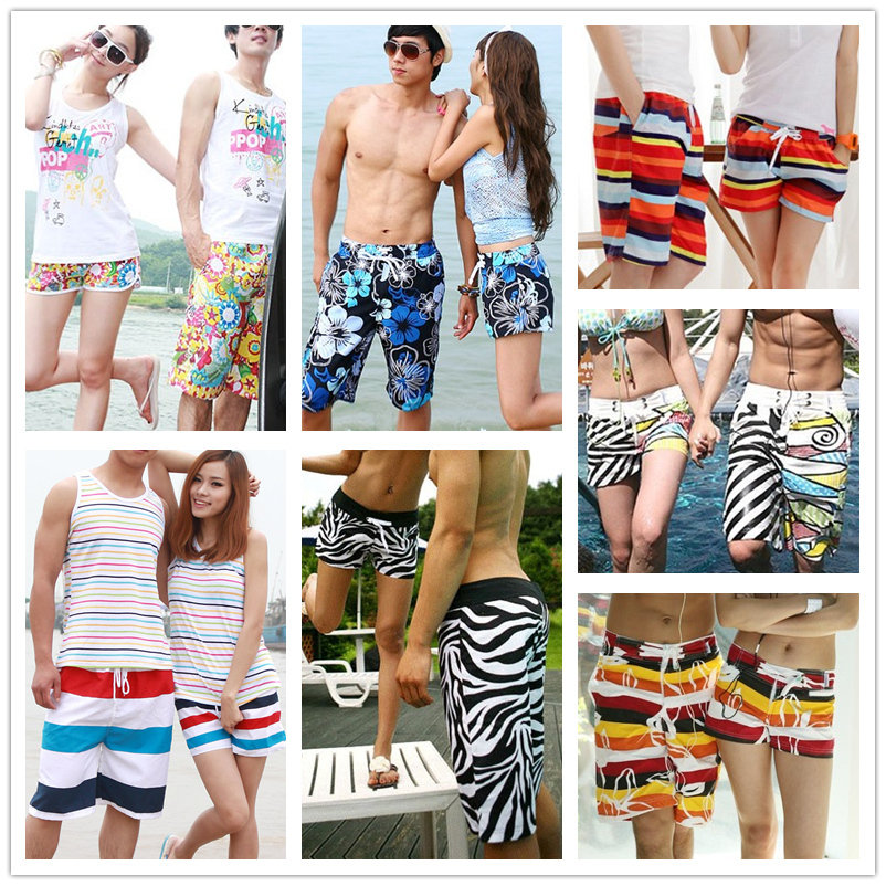 2 pc lot Free shipping New Fashion Lovers Womens Beach Surf Board Swim Shorts,Summer Quick-drying Short Pants,24 colors