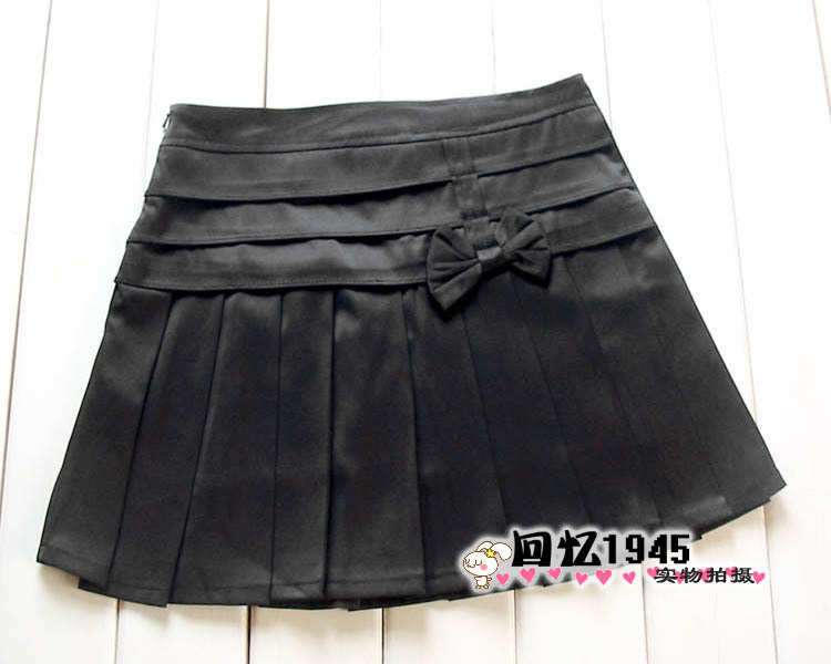 2 ! pretty sweet pleated butterfly nylon pleated skirt a-line skirt 208 Leather fashion
