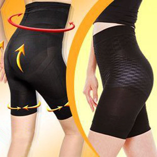 2 puerperal high waist butt-lifting abdomen drawing knee-length pants women's underwear