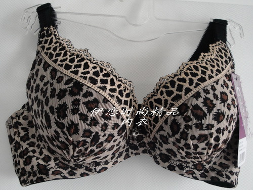 2 ! renaissance leopard print bra 1016 push up thickening laciness