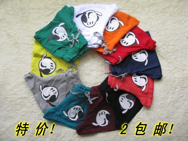 2 shorts female candy color ultra elastic oliver cartoon sports shorts beach pants casual
