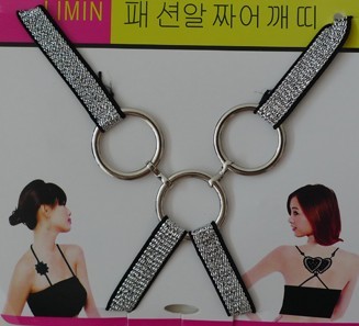 2 tank shoulder strap circusy spaghetti strap invisible tape cross shoulder strap high quality metal steel buckle pectoral