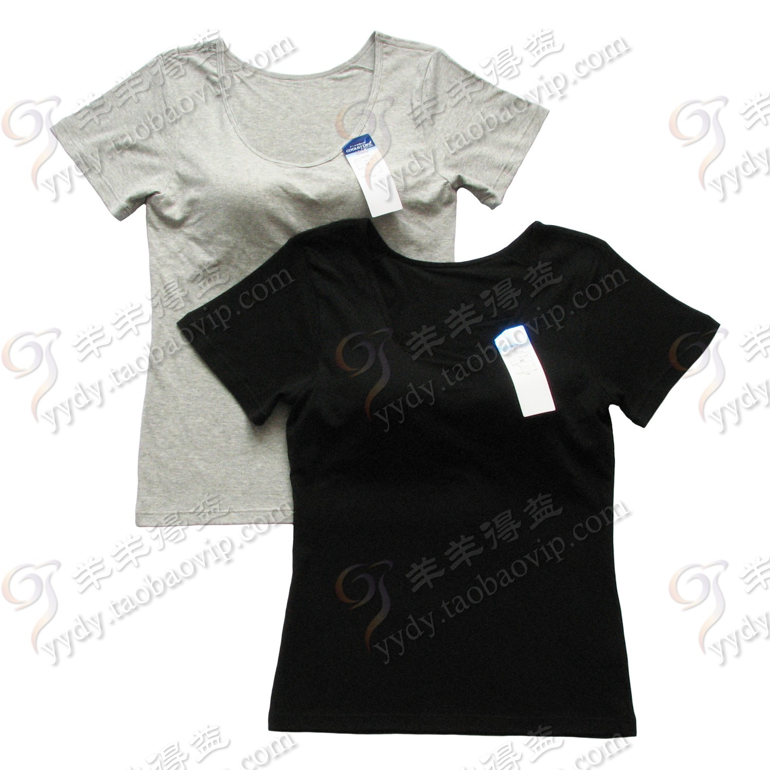 2 women's cup short-sleeve T-shirt pectoral girdle fitted pad bra-t yoga vest