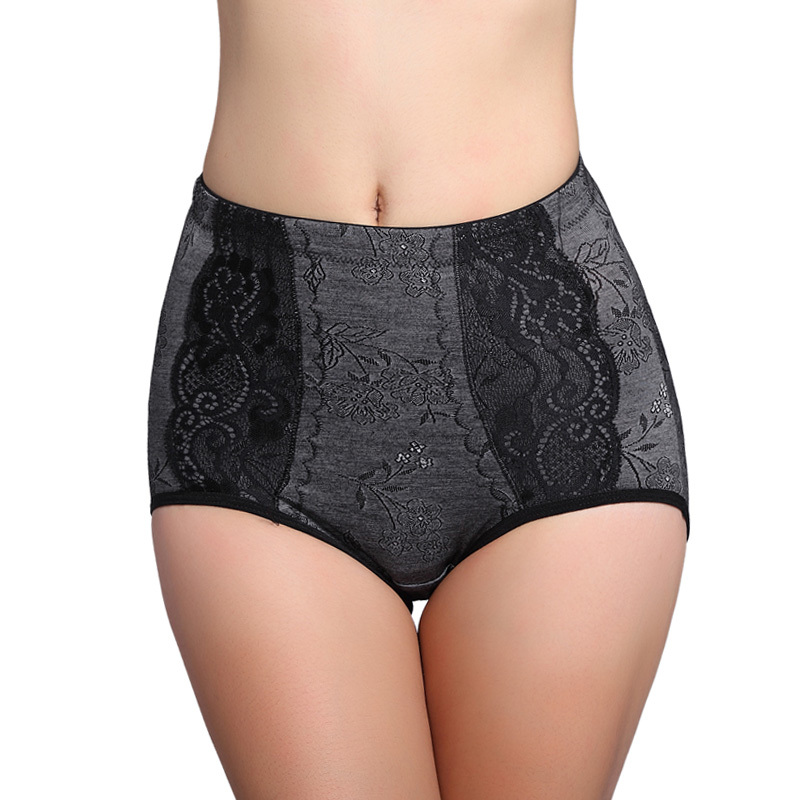 2 women's trigonometric panties female bamboo fibre seamless mid waist body shaping pants abdomen drawing butt-lifting