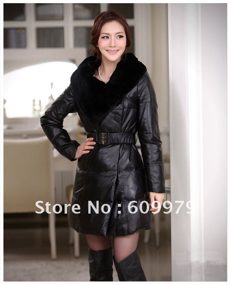 20% off 2012 Fashion Lady Lamb Fur Down Plus Size Coat with Rex Rabit FLR0146 Size of M, L, XL,XXL, XXXL