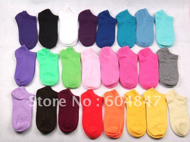 20 pairs/Lot New  ankle socks candy color socks , cotton sport sock Unisex