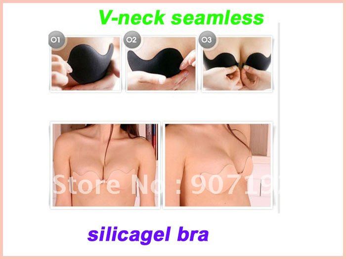 200pairs 2012 deep V-neck bra no shoulder tape invisible bra push up breathable bra the bride underwear