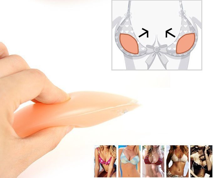 200Pcs=100Pairs/Lot.Silicon bra.Breast Thickening Gather Silicone bra push up Invisible Inserts pads,Freebra.Free Shipping