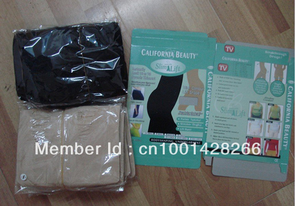200pcs/lot California Beauty Slim N Lift Slimming Pants, 2 colors&sizes,high quality body shaper Free shipping~wholesale