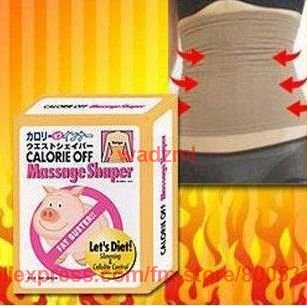 200pcs/lot calorie off Fat Diet Waist slimming belt M L in black and beige original package DHL free shipping