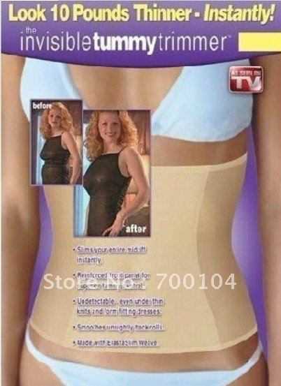 200pcs/lot Invisible Tummy Waist Trimmer Slimming Suit Belt As Seen On TV Color Box Packaging